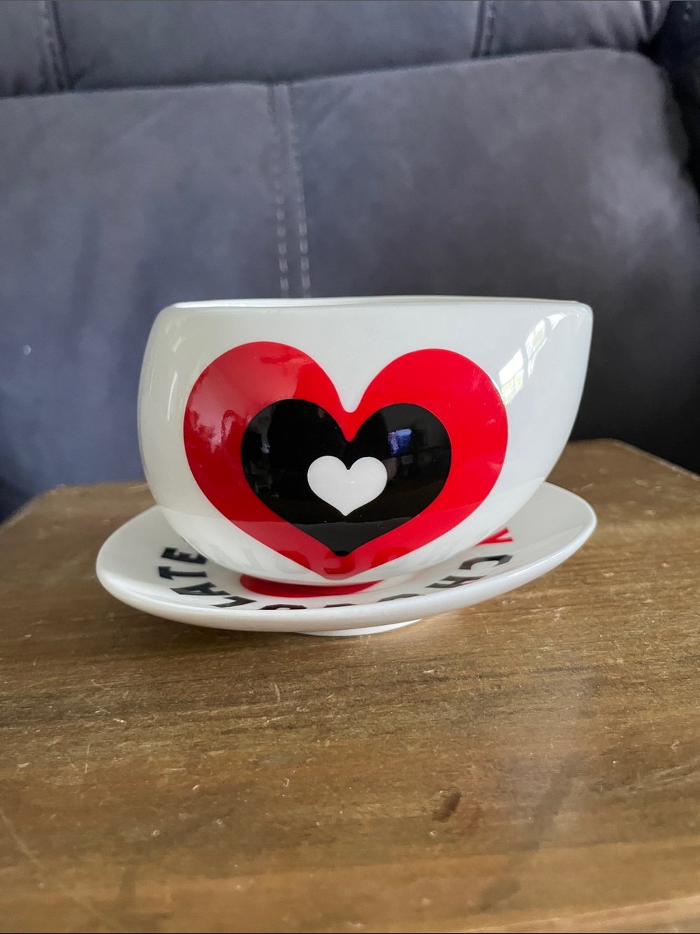 MAX BRENNER Chocolate Love Story Hearts Hug Mug